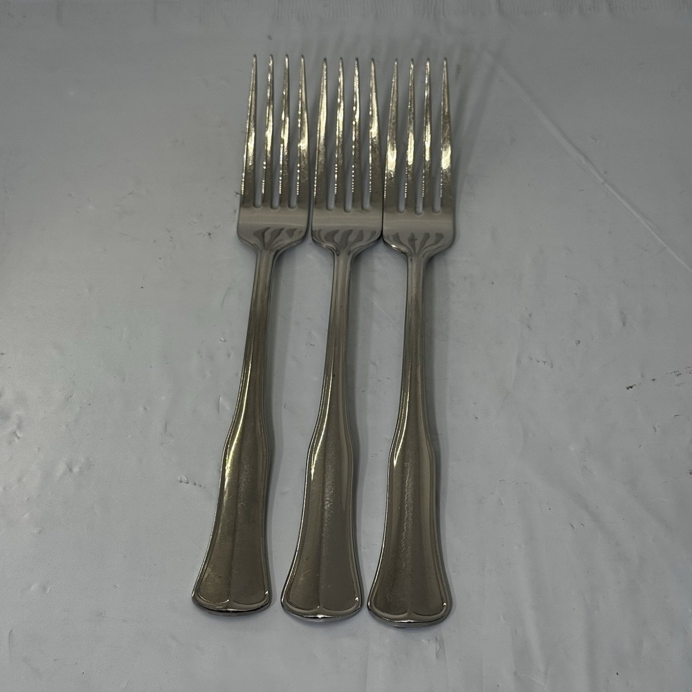(3) Waterford NORMANDY Stainless 18/10 Dinner Forks 8" Replacement Flatware